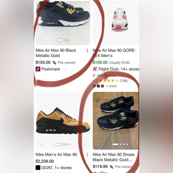 Men’s Nike Air Max 90 BLACK & Gold Clean, CLOSET CLOSES TODAY MONDAY - Picture 6 of 15